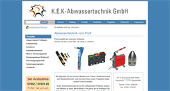 Desktop Screenshot of kek-abwassertechnik.de