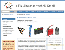 Tablet Screenshot of kek-abwassertechnik.de